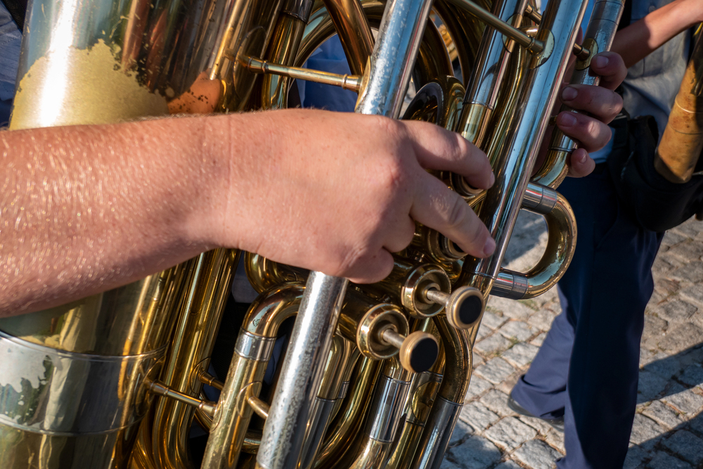 Blaskapelle bei einem Volksfest-Auftritt